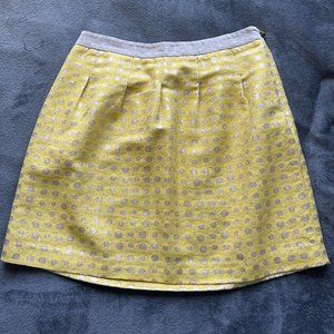 Loft Size 6 Yellow Polka Dot Skirt